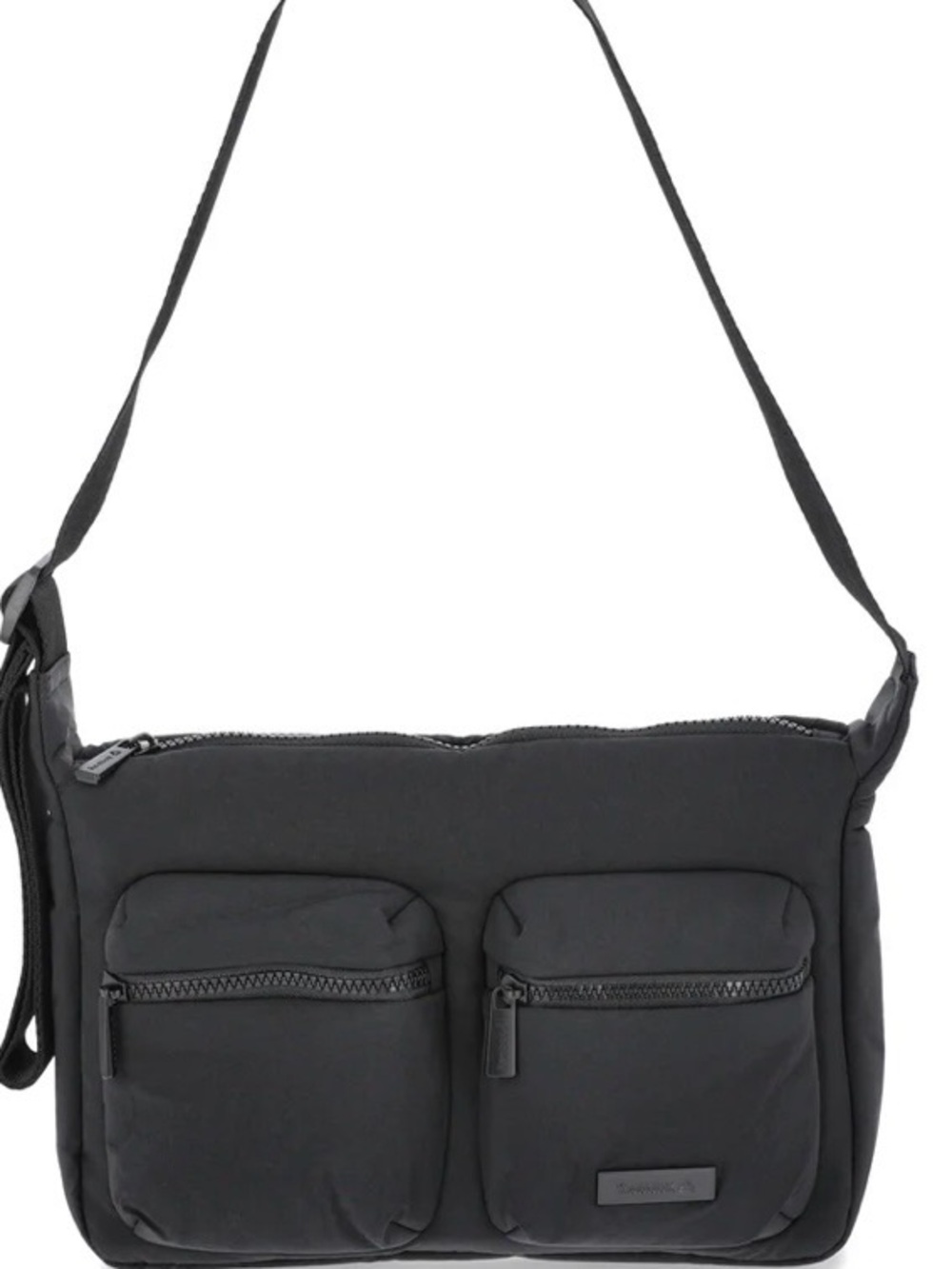 Reebok Women's Eve Crossbody Handbag in black, featuring a durable nylon mat